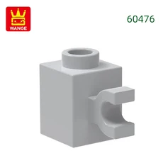 Wange 200 개/몫 60476 수정 된 1x1 클립 블록 Moc 컬러 액세서리 벽돌 DIY 어린이 장난감 부품과 호환 가, 01 200pc, 01 트랜스 라이트 블루