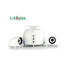 UTOPIA 2.1聲道多媒體造型喇叭 U-X2000-2 鏡面白 台灣優良設計獎