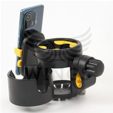 엘레나앤티 오토바이컵홀더 유모차 2구 컵홀더 스마트폰거치대 옐로우, 없음