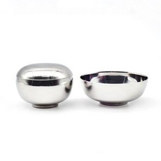 스텐 밥그릇 국그릇 밥주발 대접 이중 옥식기 세트 중, 상세페이지 참조, 1개