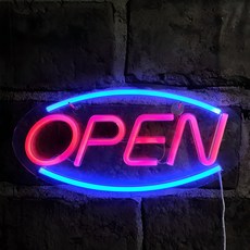 에쉬울프 LED 네온사인 OPEN 오픈 개업간판 네온보드 영업중