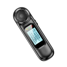 휴대용 디지털 음주 측정기 미니 전문 충전식 알코올 테스터 운전 분석기 LCD 디스플레이, [02] Black, 1개