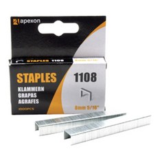 아펙슨 apexon 타카핀 1108 ㄷ자형 10.6X8mm 스테이플러 타카심 (1통), 1개