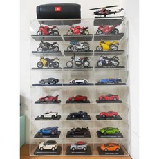 【積木城市】壓克力展示盒 適用部分- 藍寶堅尼 法拉力 羅西 重機 機車, 1個, B121-開門式