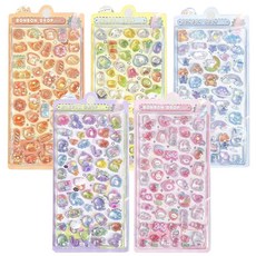 올리브파티 3D 입체 DIY 다꾸 폰꾸 스티커 5종 세트, 1세트, 5종_B