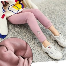 아동복 여아 겨울 두꺼운 안감 레깅스 유아 주니어 보온 하의 실내 외출복 캐주얼