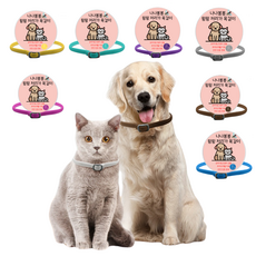 나나봉봉 식물성 천연오일 고양이 강아지 진드기 모기퇴치 목걸이, 옐로우, 1개