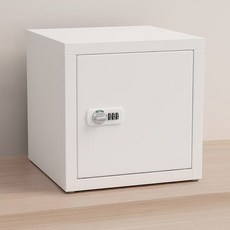 청년리빙 파스텔 사각 비밀번호 금고 박스, x, 아이보리