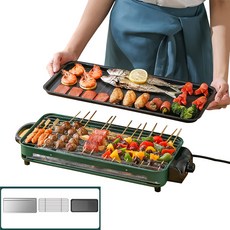 2in1 연기안나는 전기그릴 멀티 가정용 냄새안 나는 불판 꼬치 그릴, 301ML