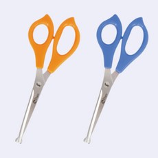 평화 하트 안전 가위 둥근 하트모양 스테인레스 부드럽게 잘리는 유아 어린이 초등학생, 랜덤, 1개