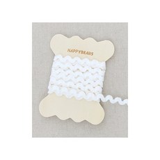 퀼트스타 골뱅이 웨이브 고무줄_5mm, 1개, 화이트