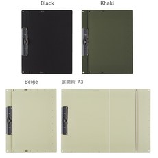 日本 KOKUYO 2 Way A3/A4 展開式丹麥夾 明進文房具 文件收納好幫手 辦公學習必備, 1個, 墨綠