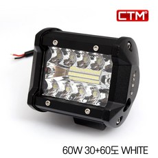 CTM 서치라이트 차량용 LED 써치 선박 화물 지게차 와이드 60W 30+60도, 1개