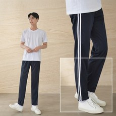 남성용 두줄 네이비 라인 밴딩 바지 학생 학교 체육복 트레이닝 하의