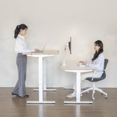 아트박스/카멜마운트 핏쳐 E1 PLUS 전동식 모션 데스크 커스터마이징 1400, 1400mm, 블랙, 오크