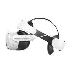 KIWI design H4 Boost Halo 電池頭帶 適用於 Quest 3/3S 零面部壓力 通風透氣 雙快充 VR頭戴, 白, 1套