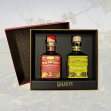 선물세트 주세페주스티 올리브오일 250ml & 3메달 발사믹 식초 큐빅 250ml, 1세트, 500ml
