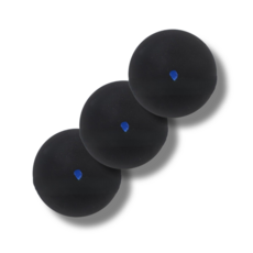 스쿼시볼 초급 중급 연습구 입문용 공인구 3개입, 1세트, 블루