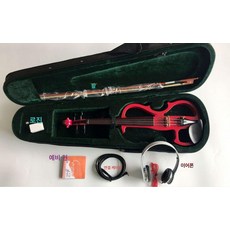 전자 바이올린 입문용 음향 악기 연주용 일렉트릭 초보자, 1개, B형 대홍색, 기본 모델명/품번