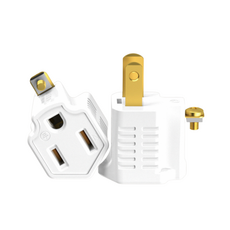 台灣製【Katai】3孔轉2孔 L型 省力 電源轉接頭 轉接 插座 3變2插頭, 1個, 3轉2 插頭*2入組