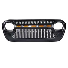 2007-2023 지프 랭글러 JK 그릴 교체 액세서리 LED 주간 주행등 디자인 배선 하네스용 프론트, 01 For  JL