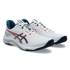 asics NETBURNER BALLISTIC FF 4 男女款 排球鞋, 1個, 白藍/25cm, 白藍