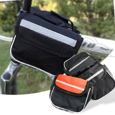 방수 안장 가방 자전거 프레임 짐받이 더블형 탑튜브백, 1개, 레드