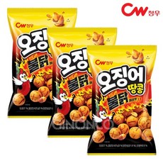 청우식품 오징어땅콩 불닭매운맛, 90g, 3개