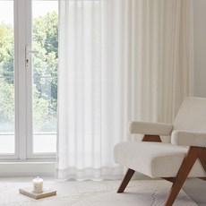 홈키안 나비주름 린넨 커튼 도톰차르르 비침없는 이음선없는 항균 방풍 거실 커텐