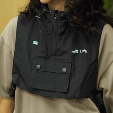 【Gshop.】日系工裝連帽短版馬甲背心 - 夏季疊穿外搭