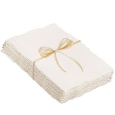 Prudiut 25장 300 GSM 데클 엣지 면 수채화 용지 5.1 x 8.9cm(2 x 3.5인치) 화이트 질감 수채화 페인팅 아크릴 페인팅 스케치 공예에 이상