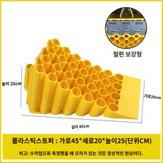 차량 받침대 버팀목 미끄럼 사이드브레이크 바퀴고정 주차 고무 밀림 거치대 방지, 45x20x25cm 플라스틱 라지 철판 스토퍼
