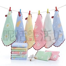 六層紗布口水巾/小方巾/寶寶紗布巾/純棉小方巾-吸水透氣多用途