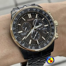 CITIZEN 星辰 CB5888-87E 電波萬年曆光動能藍寶石水晶鏡面手錶