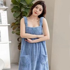 여성용 샤워가운, 블루, 1개