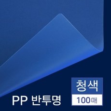 PP표지 반투명 표지청색 A4 100매 sav+9618nb