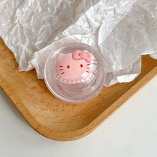 [럭키딥] 반구 탈부착 톡 마그네틱 소스 스마트톡 잼, E. 크리스탈볼 받침대 핑크 쿠키