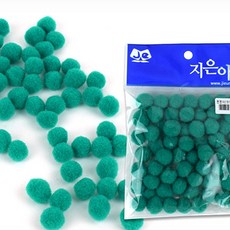 유아 만들기 폼폼이 15mm 초록 유치원 어린이집, 1개