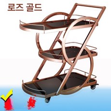 업소용 서빙 카트 이동식 뷔페 선반 와인바 테이블 매장, 기본구성, 1개, 유럽 스타일 3단 80 44x93.5cm