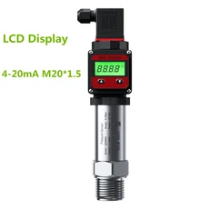 G1/4 DC24V LCD 디스플레이 압력 센서 0-100bar ~ 4-20mA RS485 물 오일 가스 디지털 변환기, 01 빠른  Mainland, 06 0-0.2bar, 03 4-20mA M20 1.5