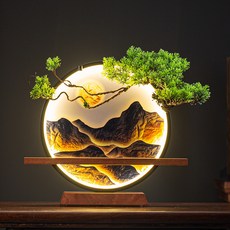 仿真迎客松造景大型綠植羅漢室內松樹酒店樓梯下裝飾假樹擺件陶瓷, 1個, 單[山河燈圈]松針