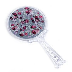 작은손거울 원형 미용 손거울 화장품 손잡이 거울 ksg+3203Op