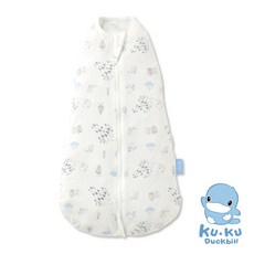 酷咕鴨 Ku.Ku Duckbill 竹纖維棉質超好眠懶人包巾 鑽石藍 仿子宮設計 階段成長型