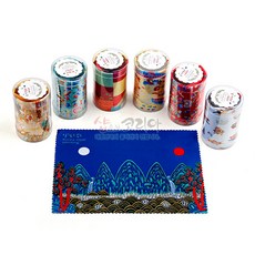 일월오봉도 민화 안경닦이 전통 문양 극세사 클리너 한국 기념품