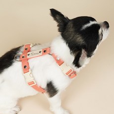 유봉펫 앞섬방지 H형 버클타입 강아지 하네스, 1개, 코랄