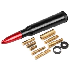 범용 차량 안테나 교체 AM 지붕 마운트 자동차 라디오 탄소 섬유 짧은, 01 Red