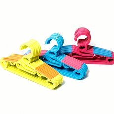 컬러풀 하트 아기옷걸이 10P 미끄럼방지 유아행거 / 어린이 플라스틱 옷걸이, 1개, 핑크