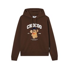 초콜릿 베어 프린트 후디