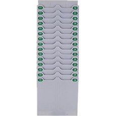 12044622 명함 거치대 꽂이 케이스 타임카드 홀더 벽걸이형 포켓랙 30명용 공간 절약 기업용 30명