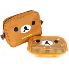 [K0781] 리락쿠마 식판도시락 [가방스텐 얼굴-107] 아동도시락, 리락쿠마-K0781, 1개